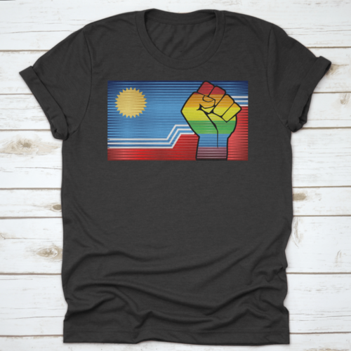 Shiny Lgbt Protest Fist On A Sioux Falls - Illustration, Abstract