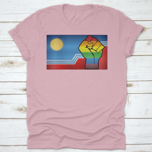 Shiny Lgbt Protest Fist On A Sioux Falls - Illustration, Abstract