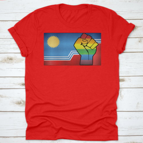 Shiny Lgbt Protest Fist On A Sioux Falls - Illustration, Abstract