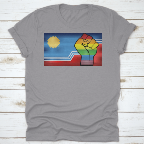 Shiny Lgbt Protest Fist On A Sioux Falls - Illustration, Abstract