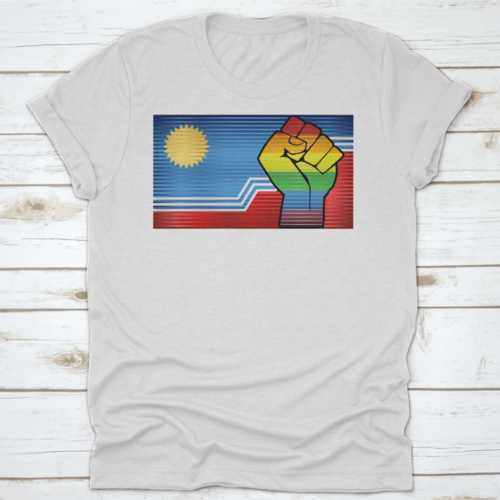 Shiny Lgbt Protest Fist On A Sioux Falls - Illustration, Abstract