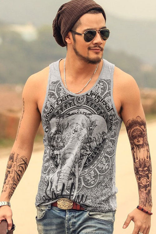 Retro Elephant Tank Top