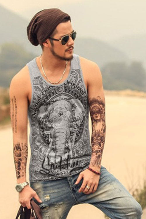 Retro Elephant Tank Top