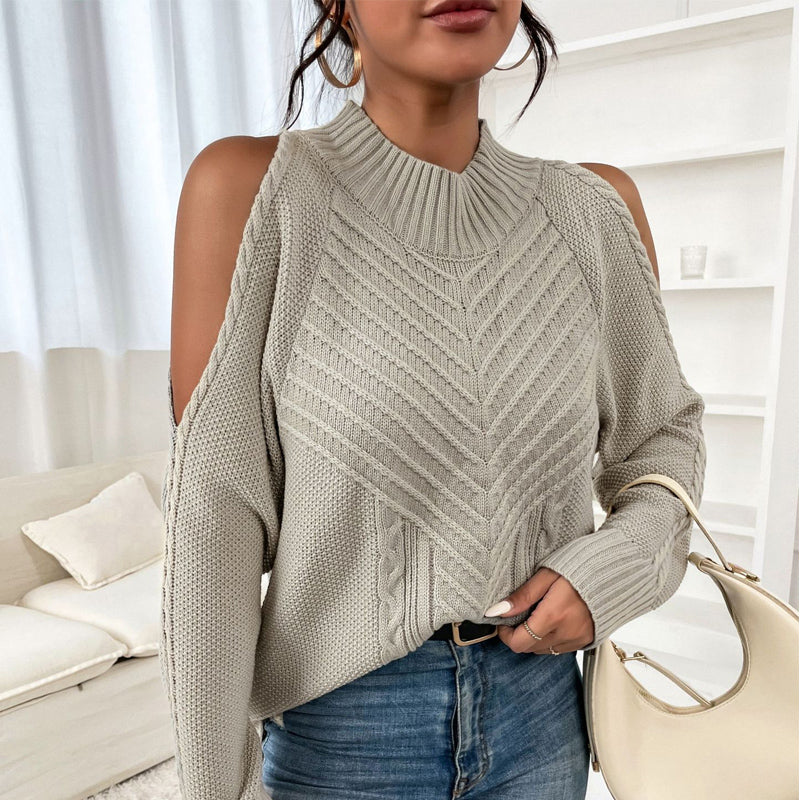 O Neck Twist Sweaters Jumper Tops