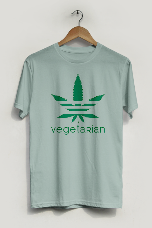 Vegetarian Weed Leaf Tee