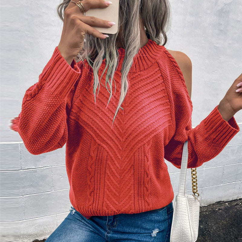 O Neck Twist Sweaters Jumper Tops