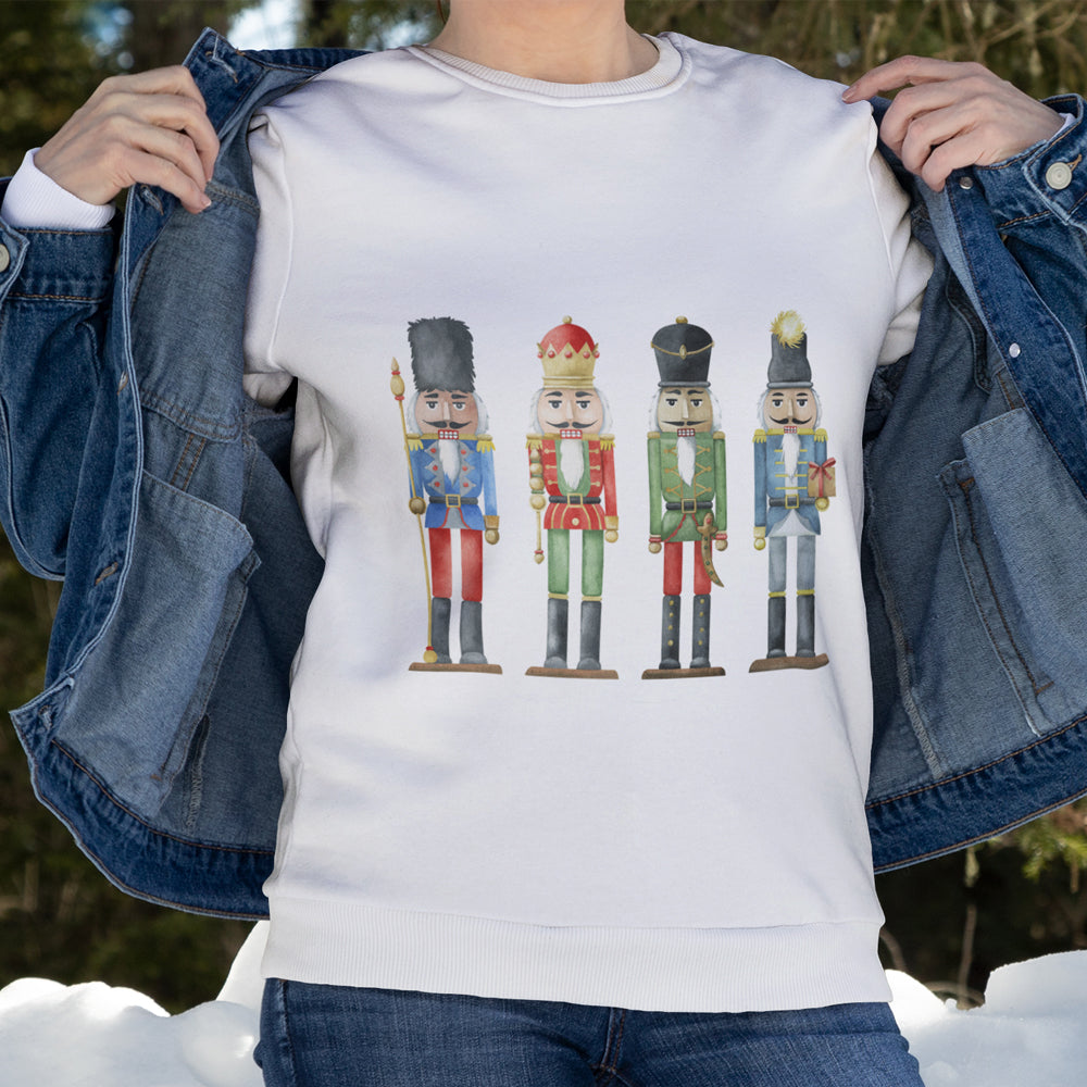 Womens Nutcracker Toy Soldiers Sweatshirt