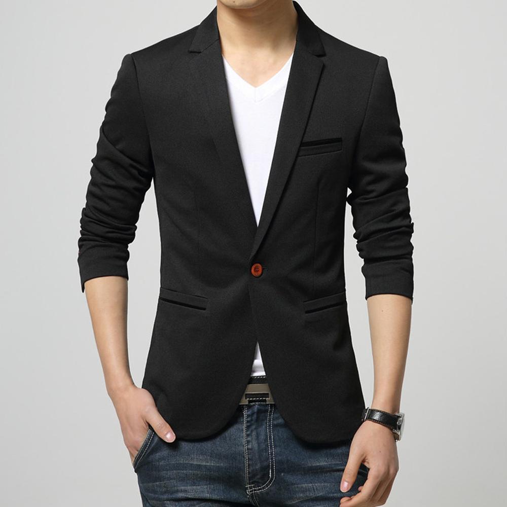 Mens One Button Slim Fit Blazer