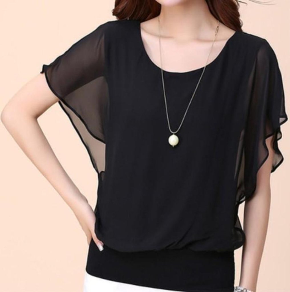 Womens Batwing Chiffon Blouse