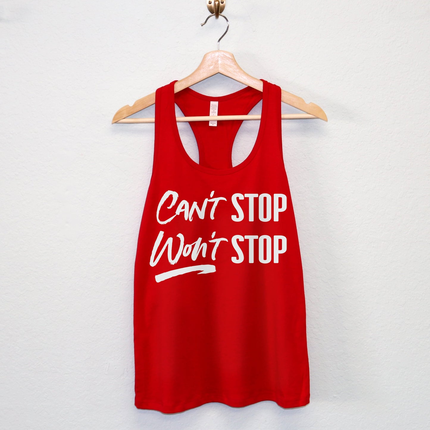 Can't Stop Won't Stop Workout Tank Top