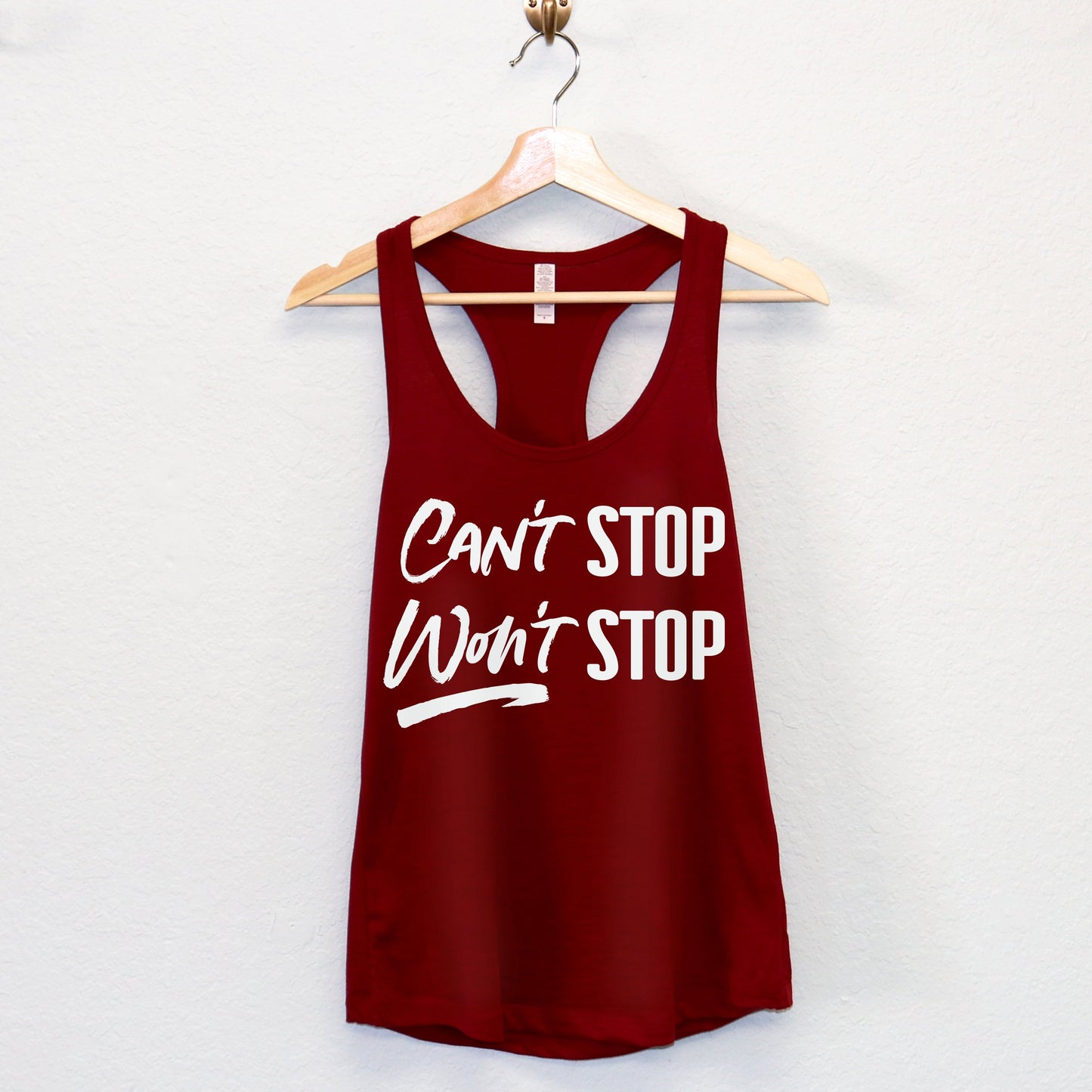 Can't Stop Won't Stop Workout Tank Top