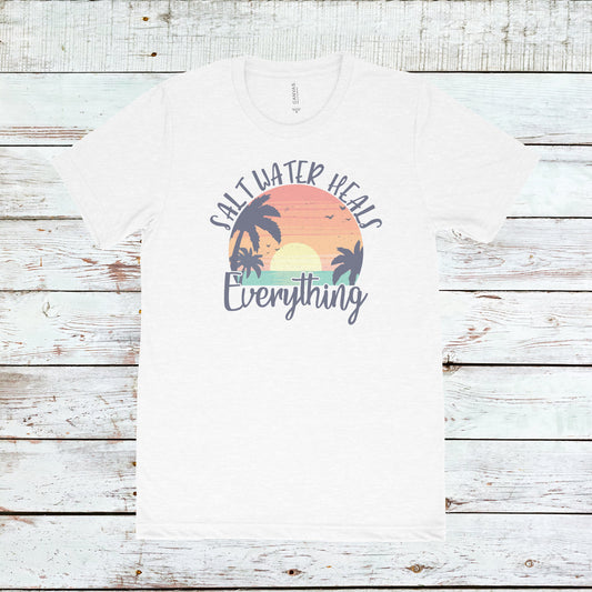 Salt Water Heals Everything Retro Tee