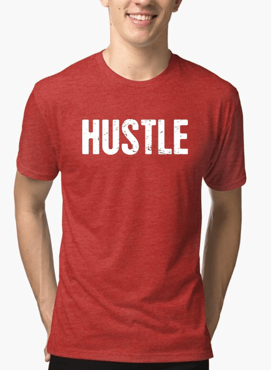 Hustle Half Sleeves Melange T-shirt